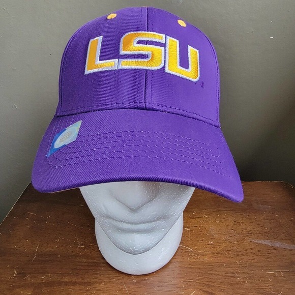 Captivating Headgear NCAA LSU Tigers Baseball Cap Hat Purple Strapback - Picture 1 of 10